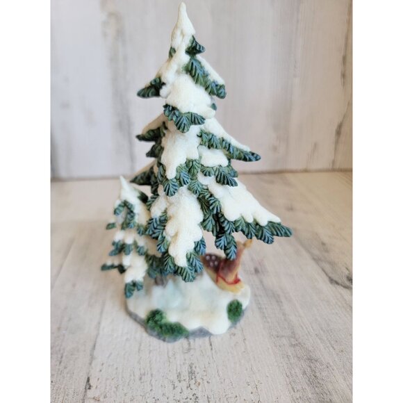 O'well vintage pine tree‎ deer woods Cardinal village accessory Xmas - Picture 4 of 6